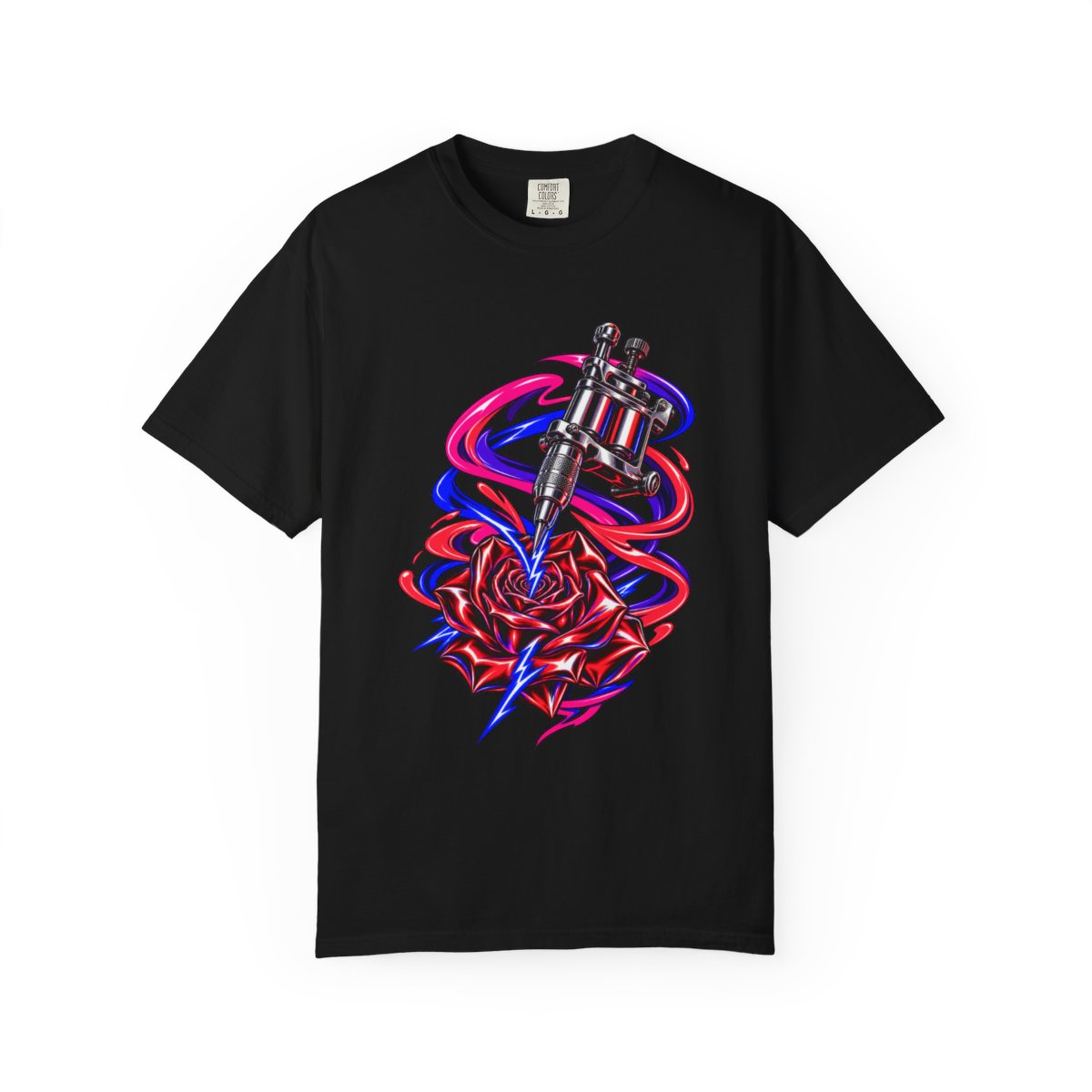 Leave a Mark Tee large front print on a Black Comfort Colors 1717 tee