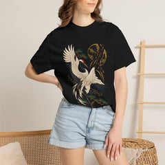 Eclipse Kick Tee worn Printify context view on a Black Comfort Colors 1717 tee
