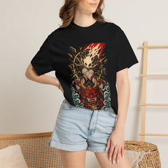Meteor Guard Tee worn Printify context view on a Black Comfort Colors 1717 tee