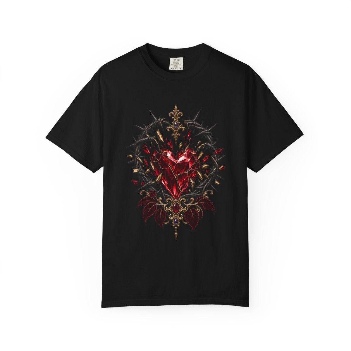 Briarheart Tee large front print on a Black Comfort Colors 1717 tee