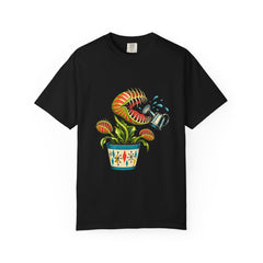 Do Not Feed After Midnight Tee large front print on a Black Comfort Colors 1717 tee