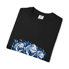 Run With the Storm Tee folded front print detail