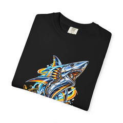 No Brakes Below Tee folded front print detail