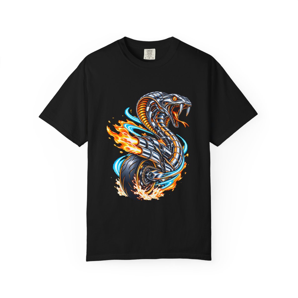 Zero to Venom Tee large front print on a Black Comfort Colors 1717 tee