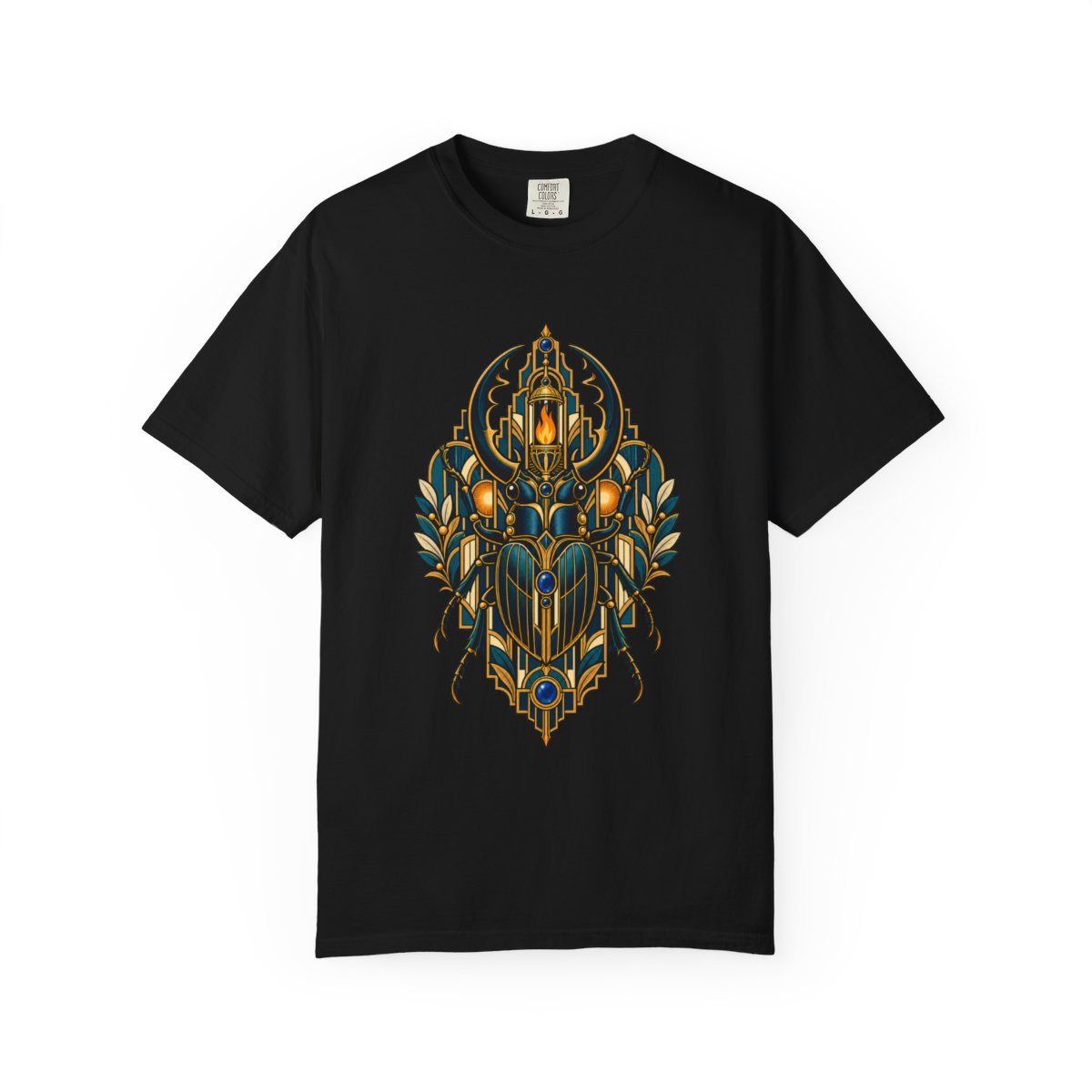 Built Around the Flame Tee large front print on a Black Comfort Colors 1717 tee