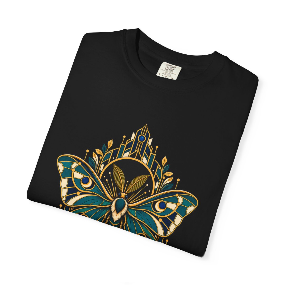 Midnight Has Wings Tee folded front print detail