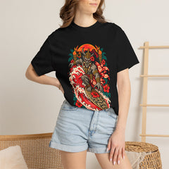 Red Tide Royalty Tee worn Printify context view on a Black Comfort Colors 1717 tee