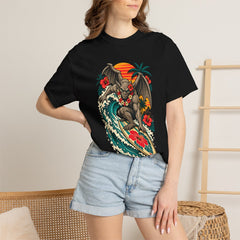 Stone Never Sinks Tee worn Printify context view on a Black Comfort Colors 1717 tee