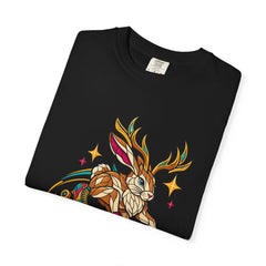 Jackalope Jam Tee folded front print detail