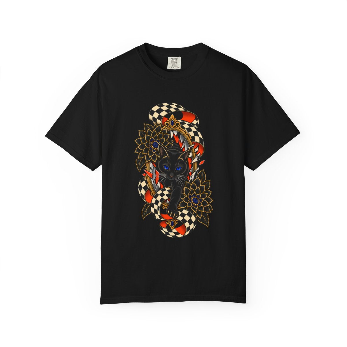 Seven Years and Counting Tee large front print on a Black Comfort Colors 1717 tee