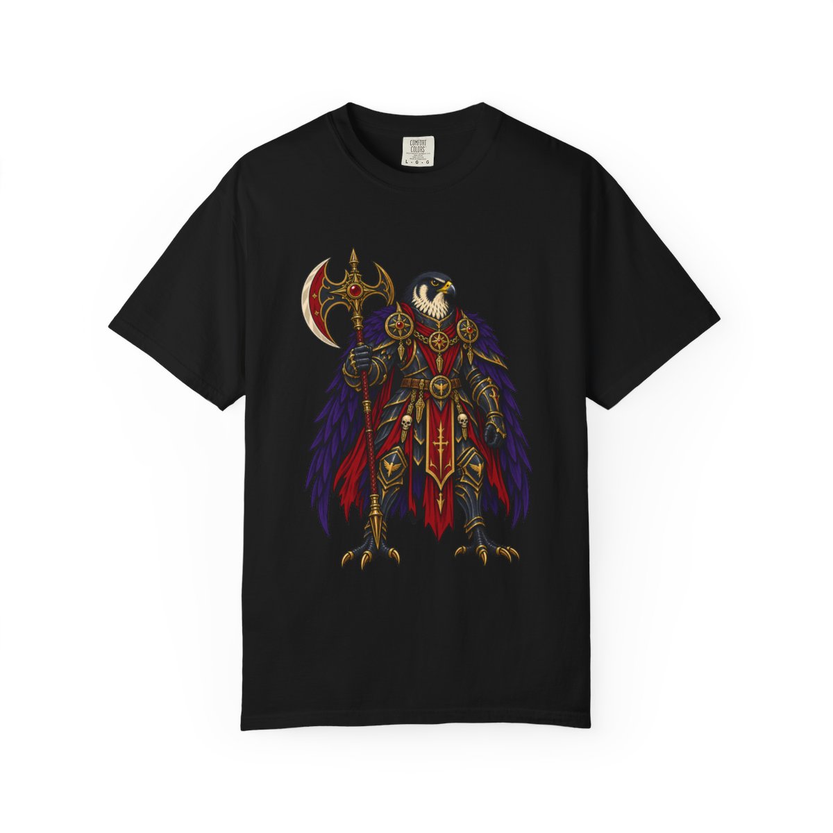 Judgment Comes on Wings Tee large front print on a Black Comfort Colors 1717 tee