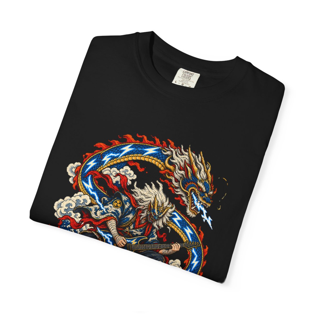 Dragon Feedback Tee folded front print detail