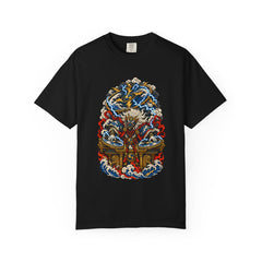 Thunderwheel Tee large front print on a Black Comfort Colors 1717 tee