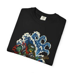 Undertow Bass Tee folded front print detail