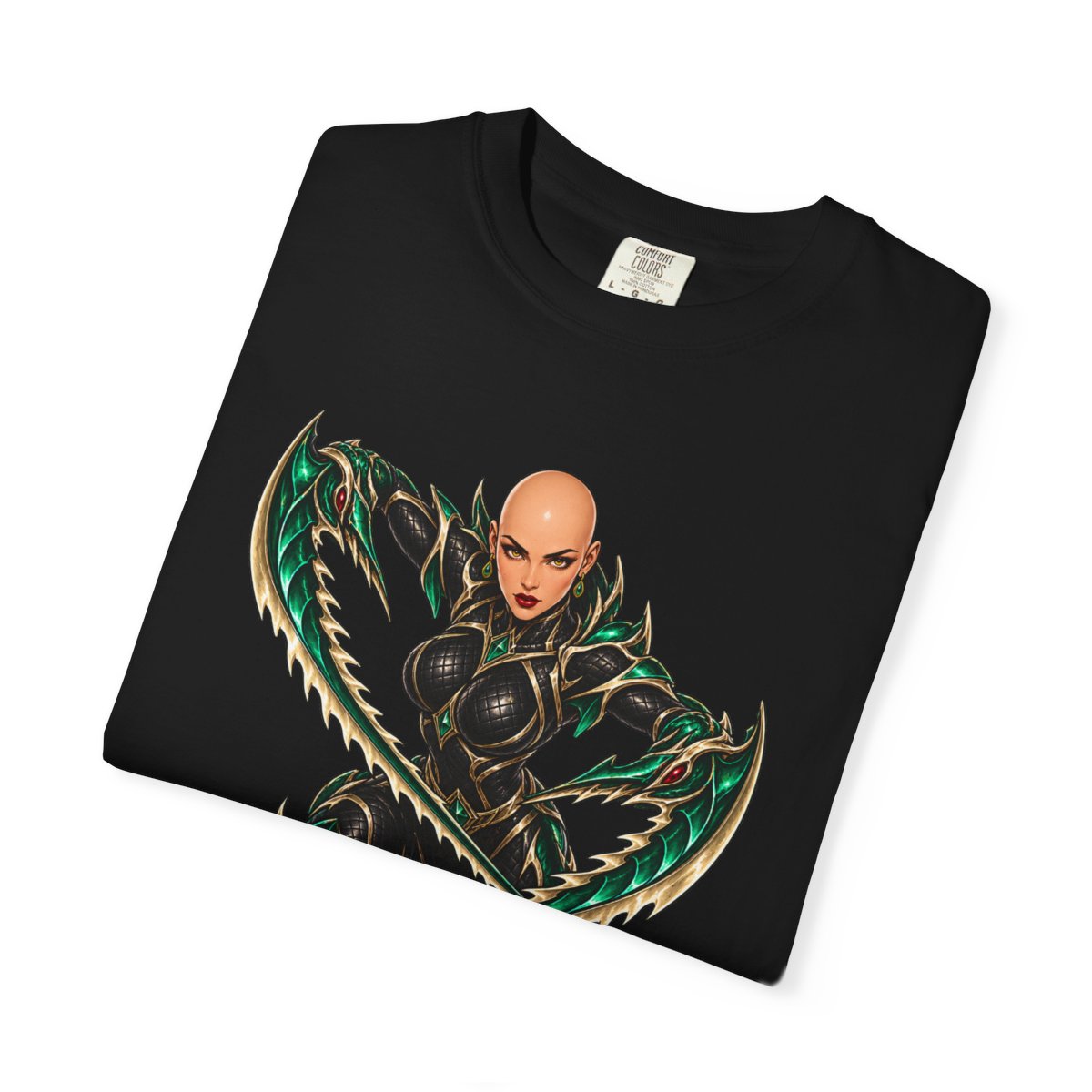 Mantis Blade Tee folded front print detail