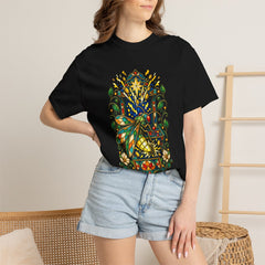 Firefly Jackpot Tee worn Printify context view on a Black Comfort Colors 1717 tee