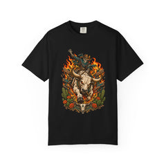 Hell Rodeo Tee large front print on a Black Comfort Colors 1717 tee