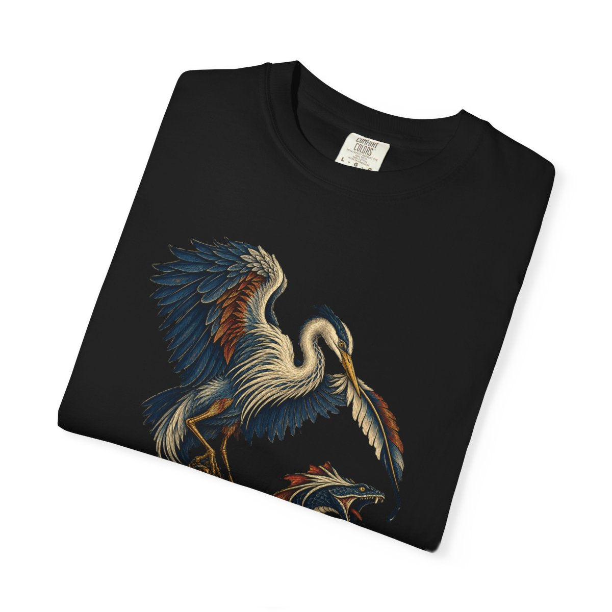 Quill Serpent Tee folded front print detail