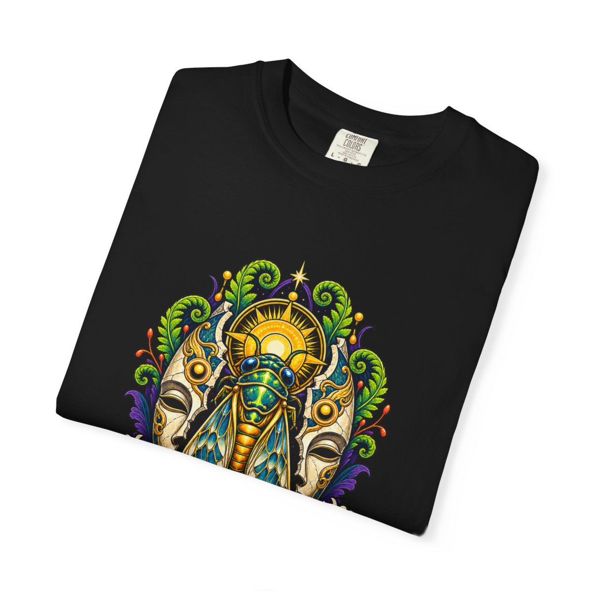 Cicada Oracle Tee folded front print detail