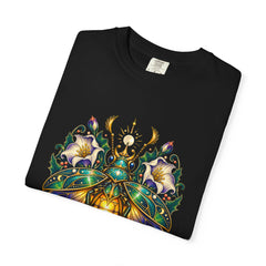 Lantern Beetle Tee folded front print detail