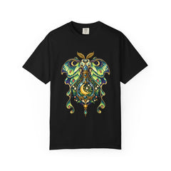 Moonwing Flask Tee large front print on a Black Comfort Colors 1717 tee