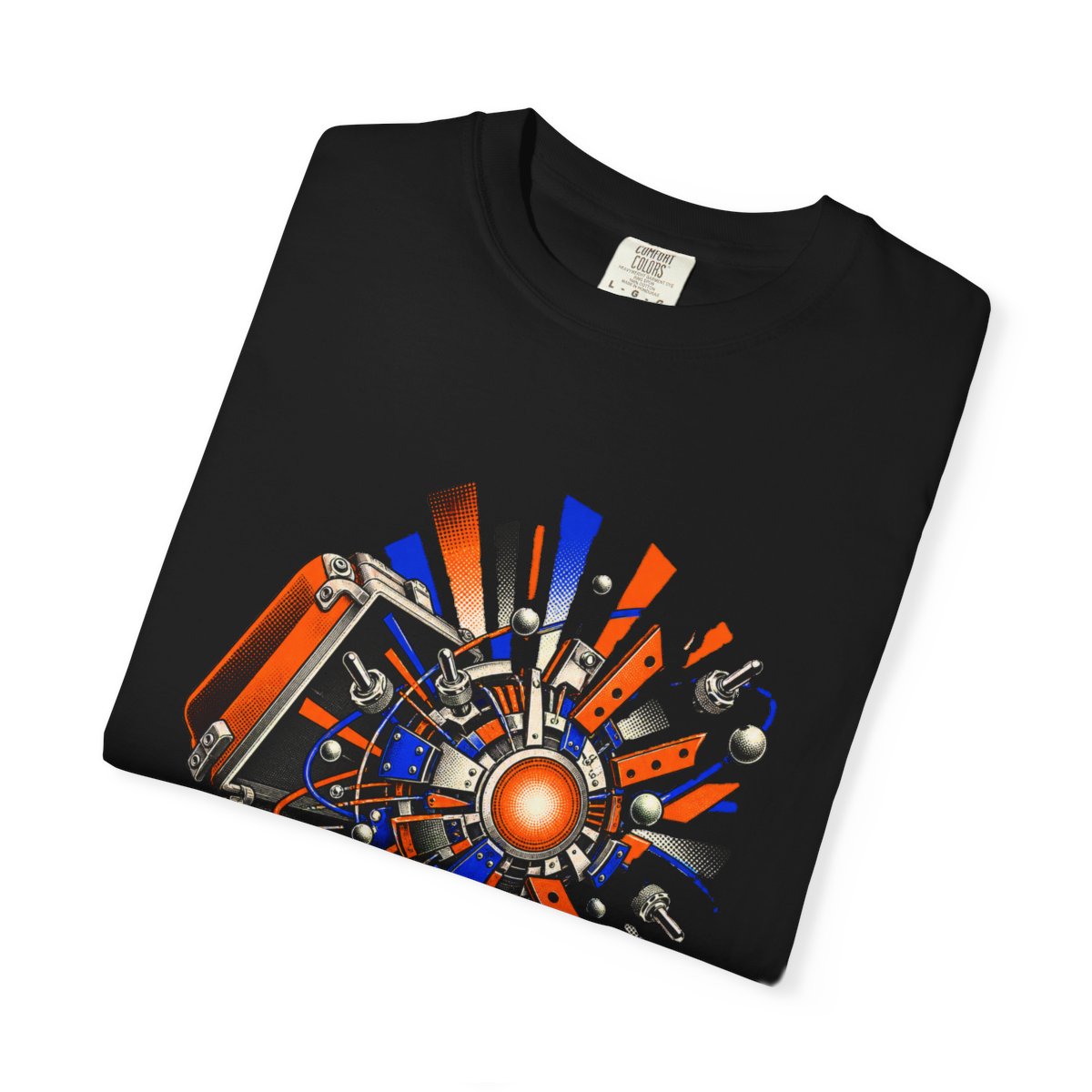 Black Box Sun Tee folded front print detail