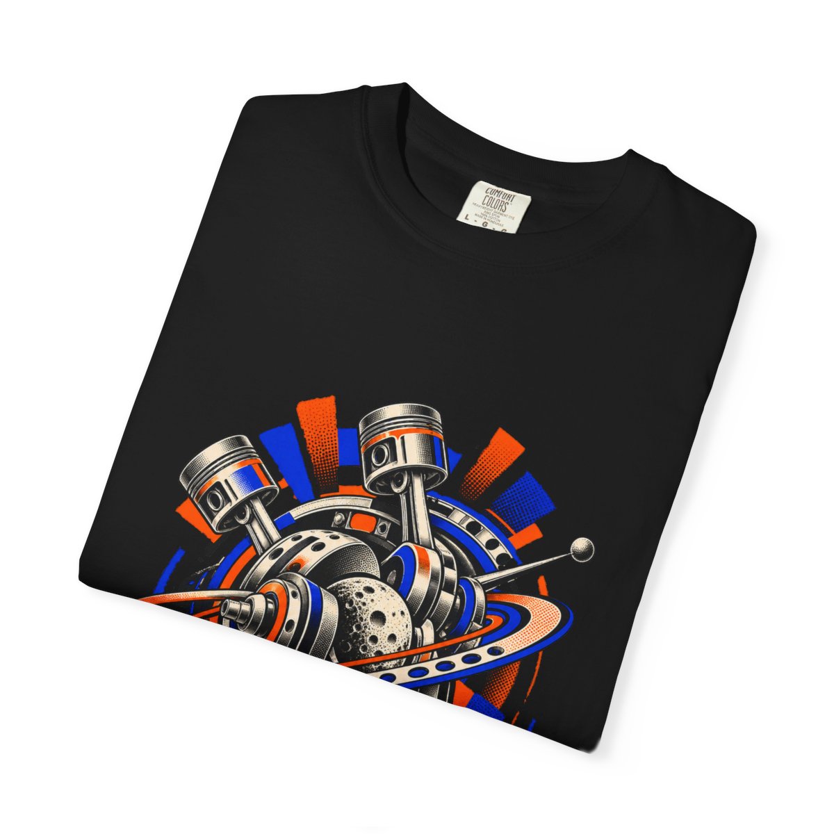 Orbit Engine Tee folded front print detail