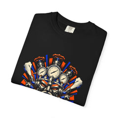 Pressure King Tee folded front print detail