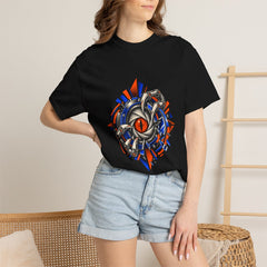Shutter Beast Tee worn Printify context view on a Black Comfort Colors 1717 tee