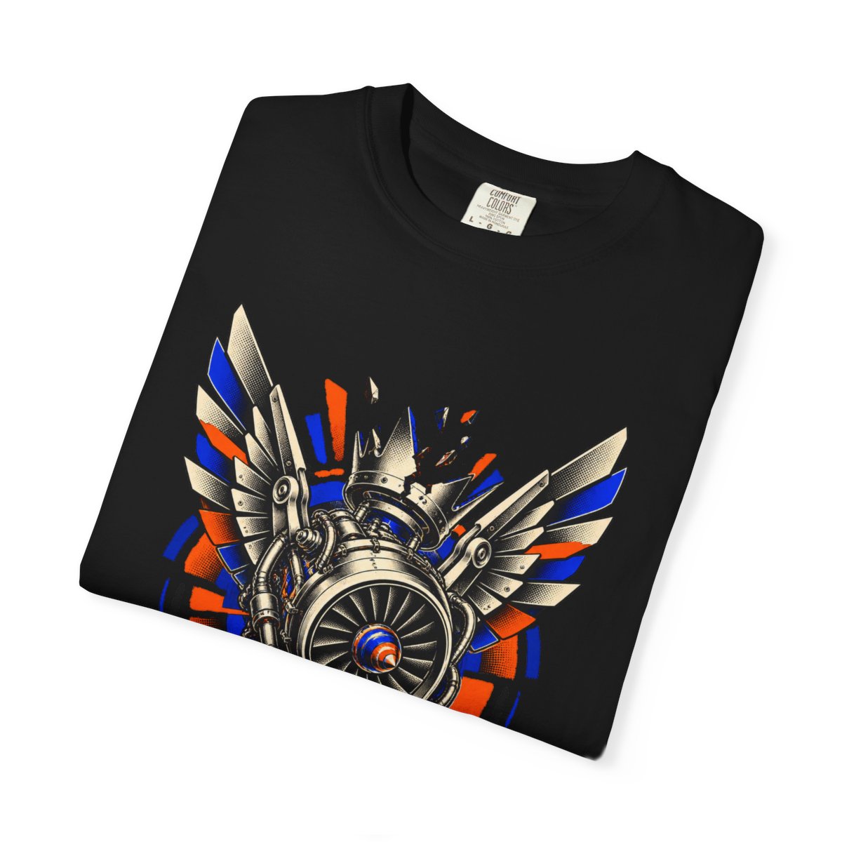 Turbo Saint Tee folded front print detail
