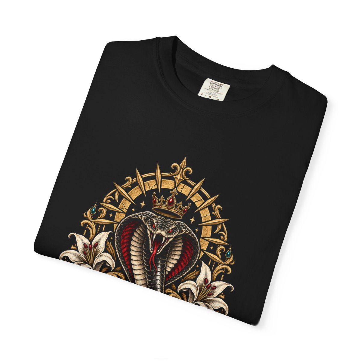Cobra Saint Tee folded front print detail