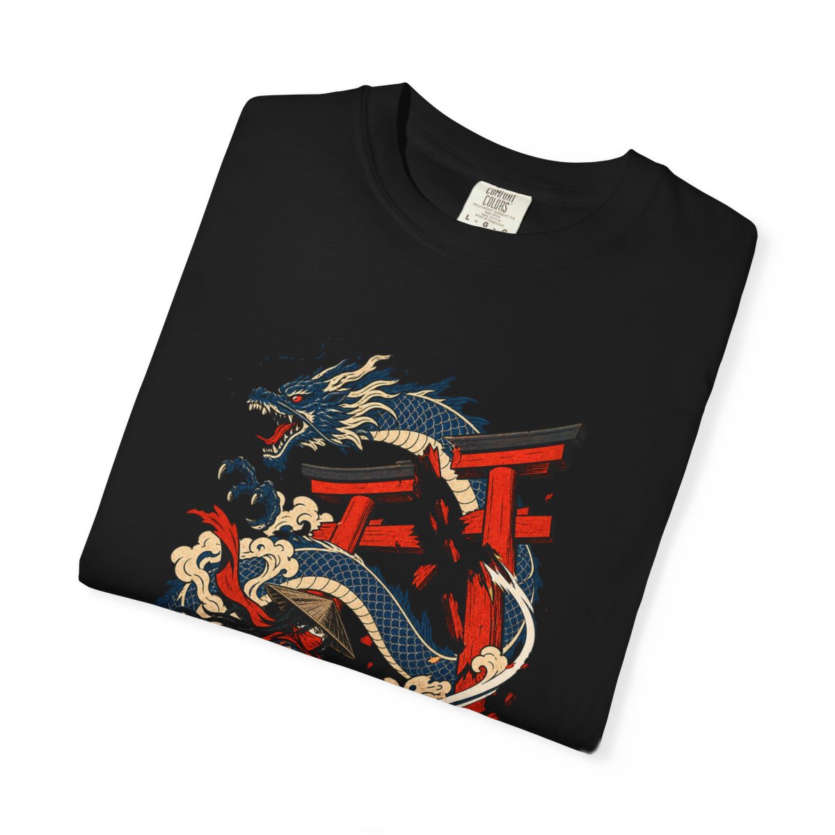 Dragon Draw Tee folded front print detail