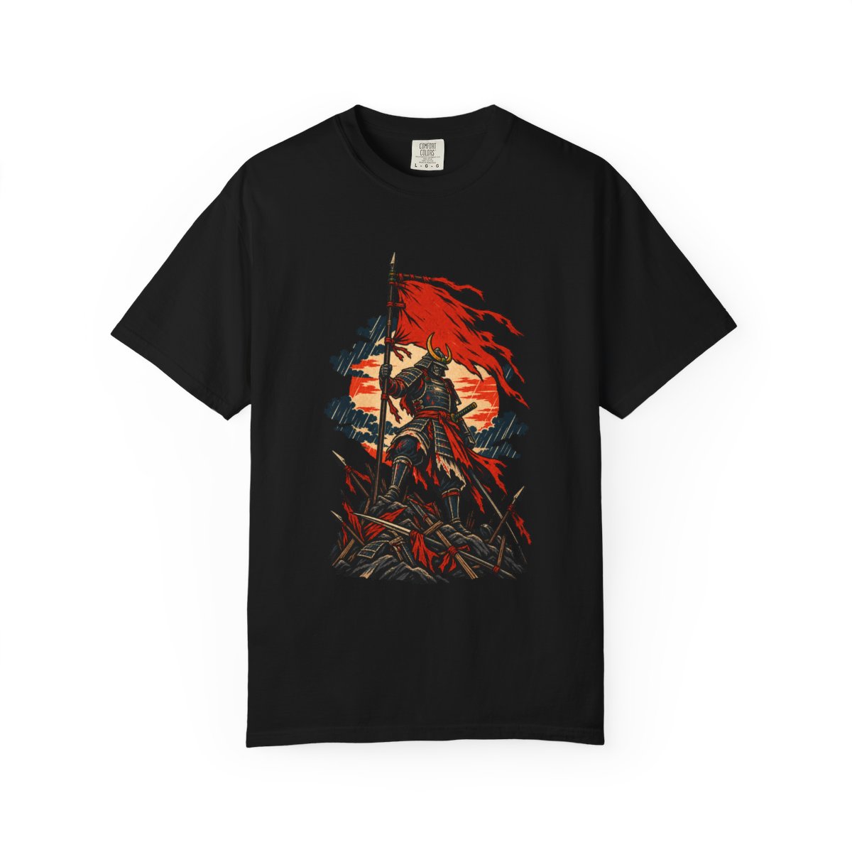 Final Banner Tee large front print on a Black Comfort Colors 1717 tee
