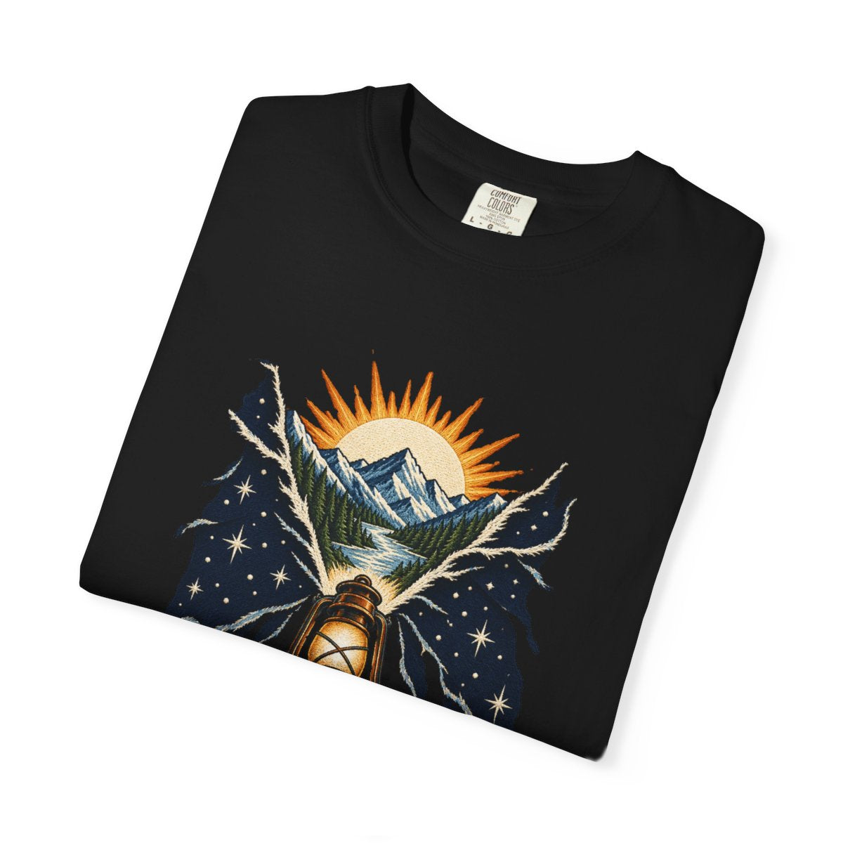 Dawn Signal Tee folded front print detail