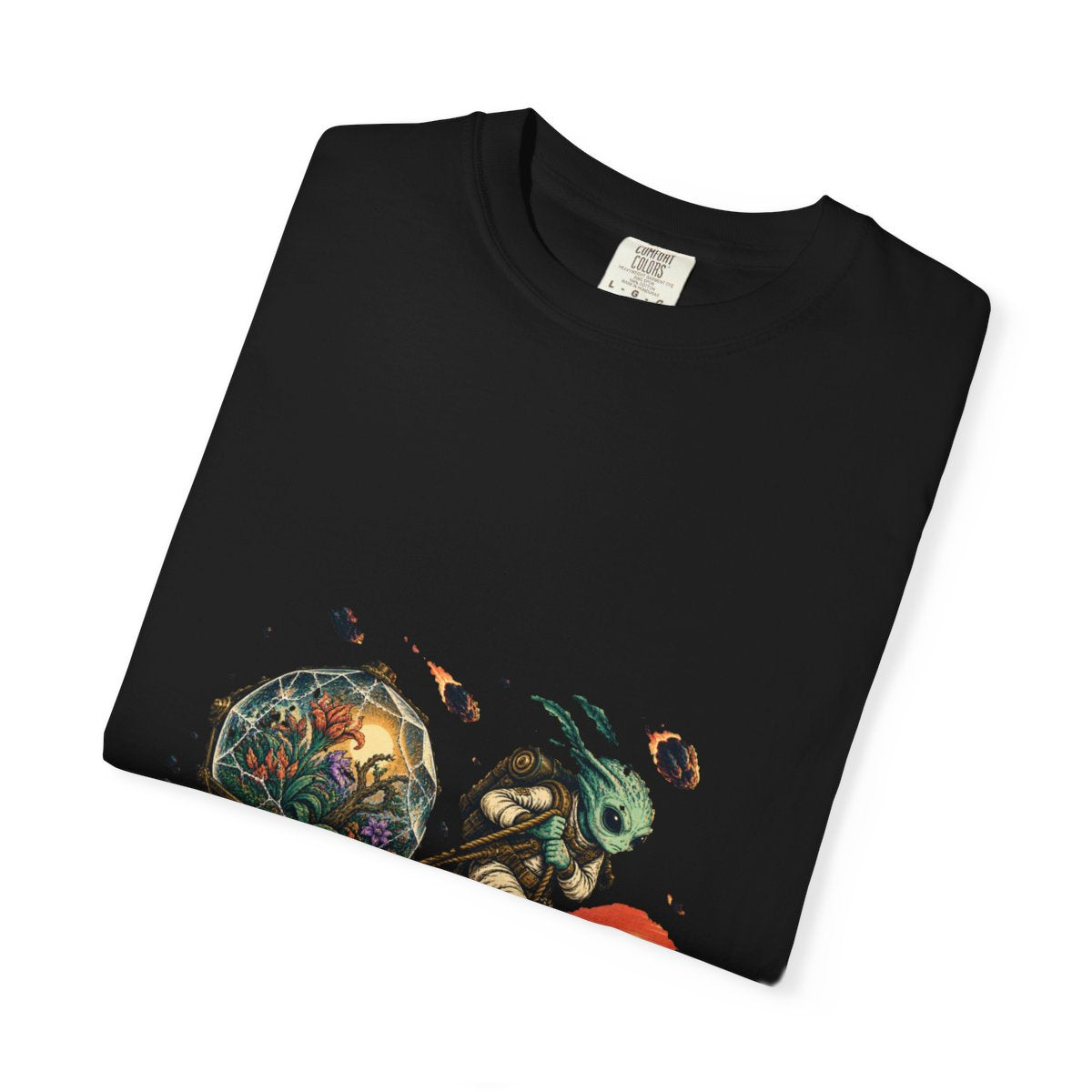 Glassgarden Tee folded front print detail