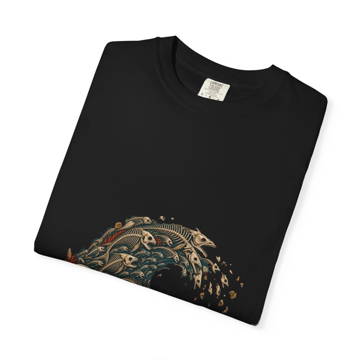 Bone Current Tee folded front print detail
