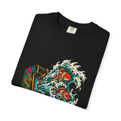 Koi Breakout Tee folded front print detail