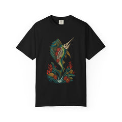 Reef Revenant Tee large front print on a Black Comfort Colors 1717 tee
