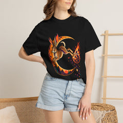 Comet Jack Tee worn Printify context view on a Black Comfort Colors 1717 tee