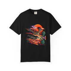Redline Runner Tee large front print on a Black Comfort Colors 1717 tee