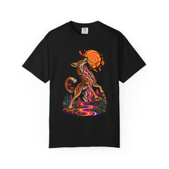 Sunhowl Tee large front print on a Black Comfort Colors 1717 tee