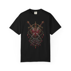Blood Oath Tee large front print on a Black Comfort Colors 1717 tee