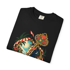 Mirage Key Tee folded front print detail