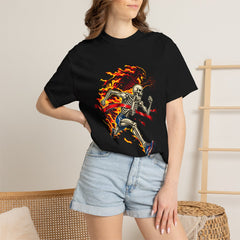 Dead Sprint Tee worn Printify context view on a Black Comfort Colors 1717 tee
