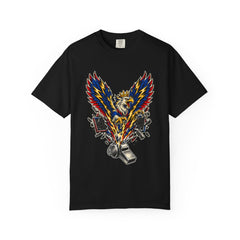 Final Whistle Tee large front print on a Black Comfort Colors 1717 tee