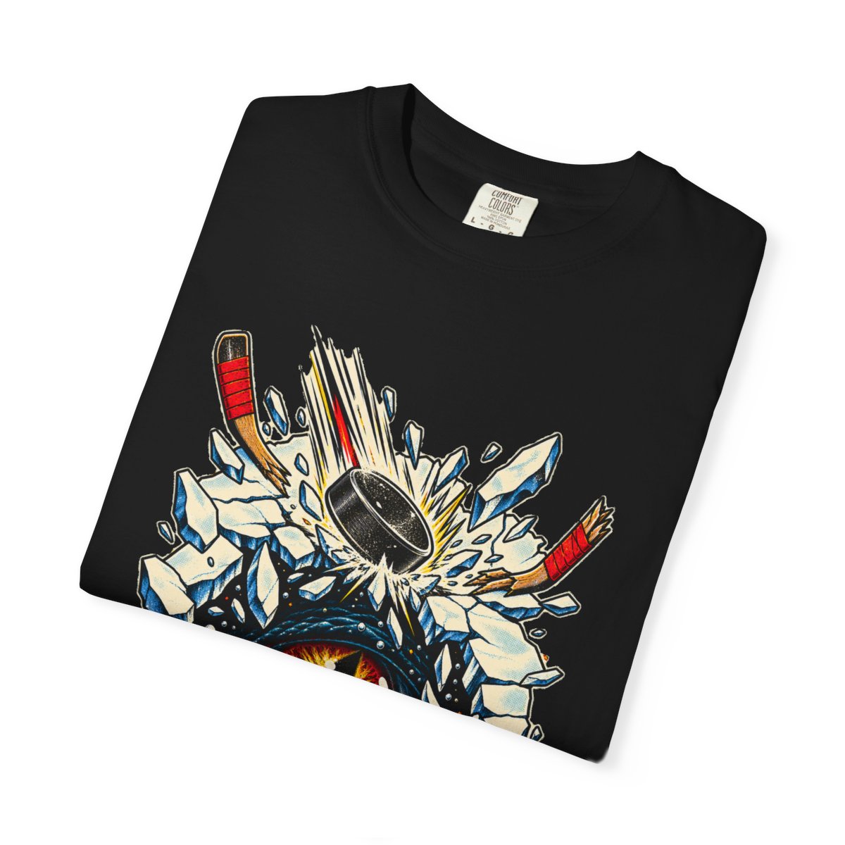 Icebreaker Tee folded front print detail
