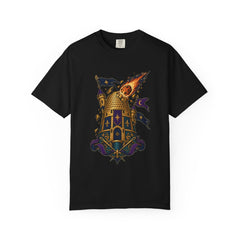 Thimble Keep Tee large front print on a Black Comfort Colors 1717 tee