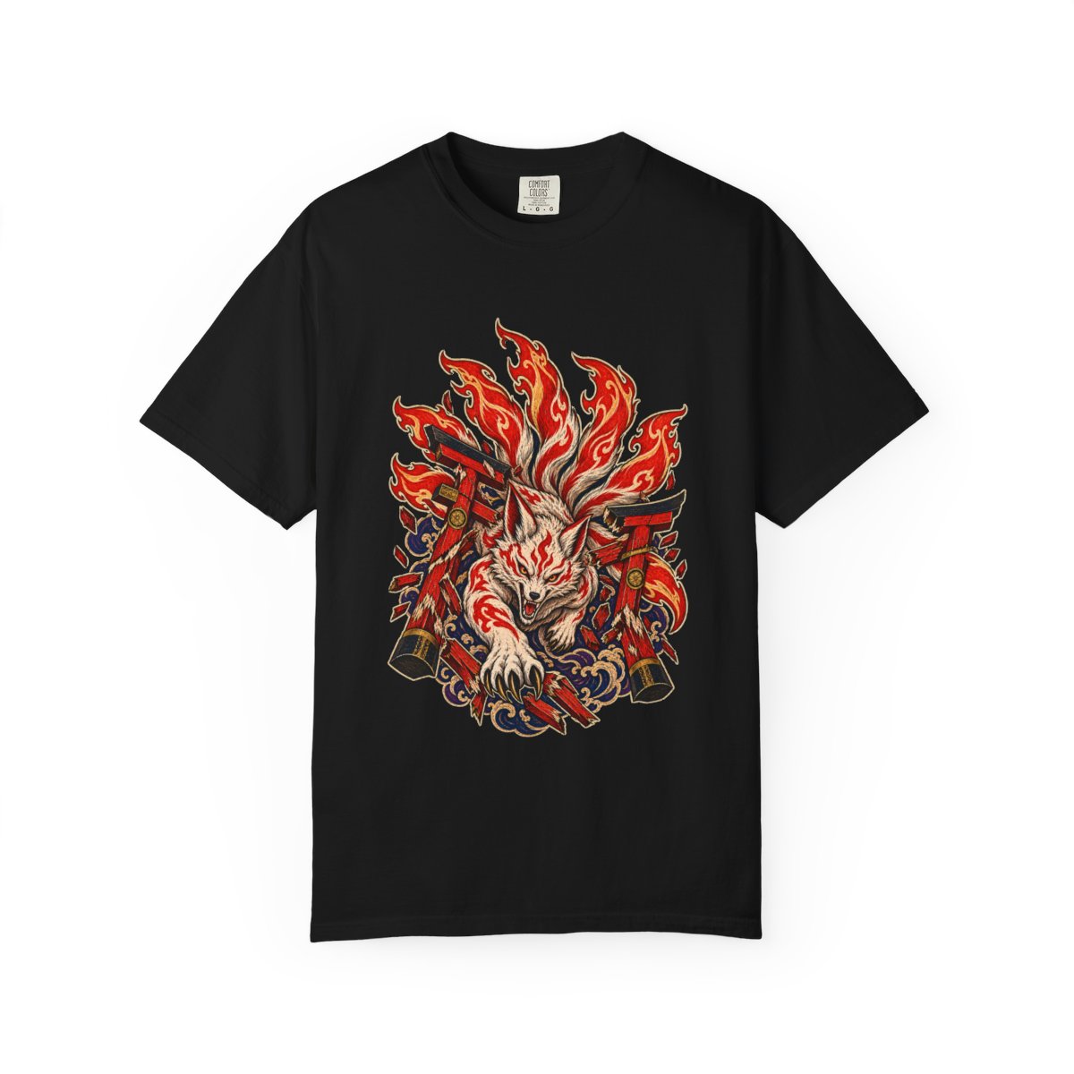 Gatebreaker Tee large front print on a Black Comfort Colors 1717 tee