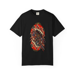 Lantern Maw Tee large front print on a Black Comfort Colors 1717 tee