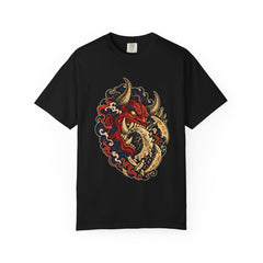 Moon Eater Tee large front print on a Black Comfort Colors 1717 tee